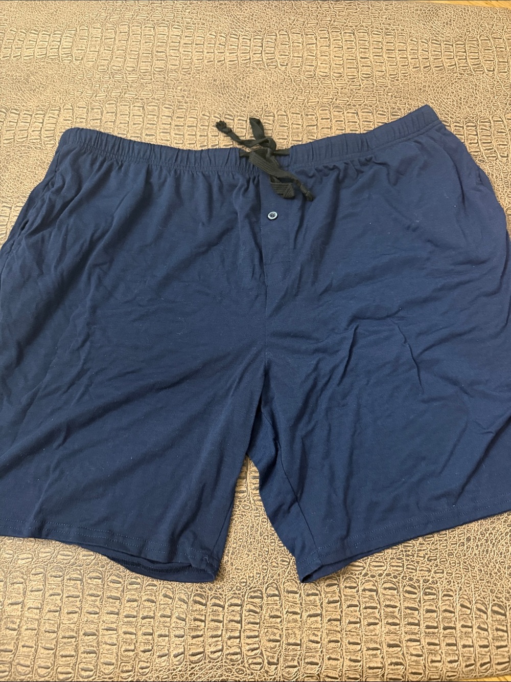 Men’s XXL blue Stretch Lounge Pajama Shorts Drawstring